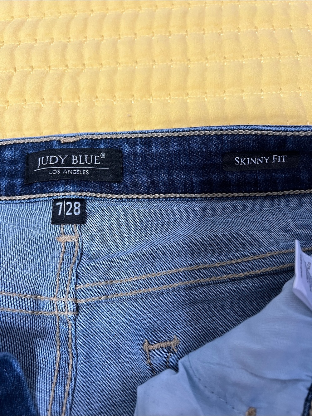 Judy Blue Dark Blue Distressed Skinny Jeans - Picture 2 of 12
